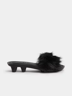 Puma x Fenty Women's Slide Chic Fur Black Slide