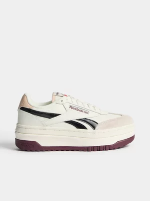 Reebok Women's Campio Extra Chalk/Black Cherry Sneaker
