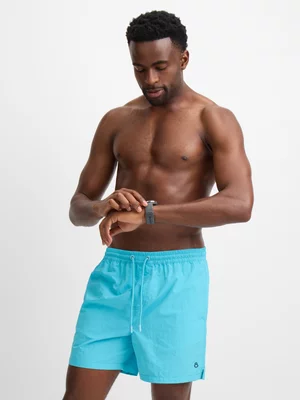 TS Mens Vinyl Badge Aqua Volley Shorts