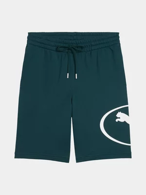 Puma Mens Sport Graphic 9 Inch Green Terrain Shorts