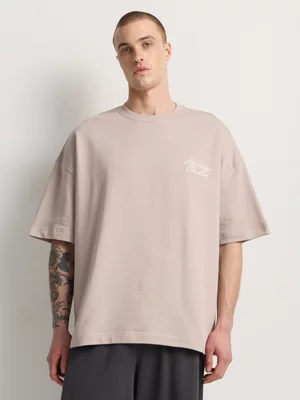 Markham Men's Extreme Boxy Fit Graphic Stone T-Shirt