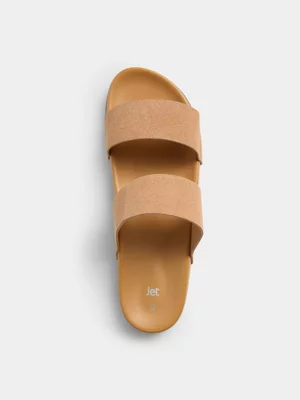 Jet Men's Taupe Double Band Sandal
