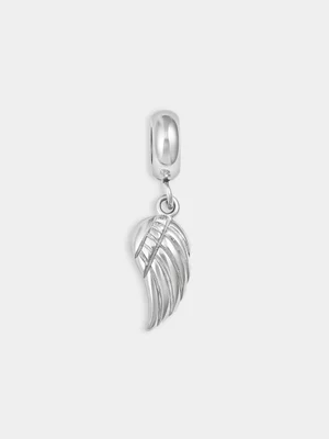 Tempo Jewellery Silver Plated Cubic Zirconia Angel Wing Charm