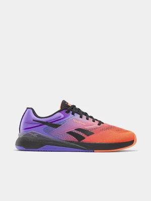Reebok Mens Nano X5 White/Orange/Purple Training Shoes 