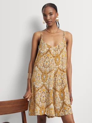 Women's Mandi Yellow Relaxed Strappy Playsuit