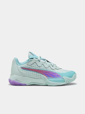 Womens Puma Nova Elite Blue/Purple Court Shoes 
