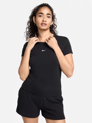 Nike Womens Sportswear Chill Knit Black/White Tee