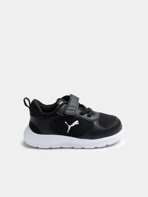 Toddlers Puma Funracer Black/White Sneaker 