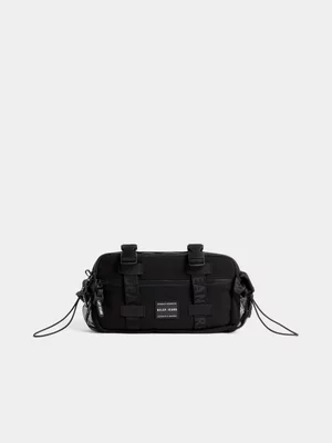 Relay Jeans Men's Canvas Crossbody Black Bag