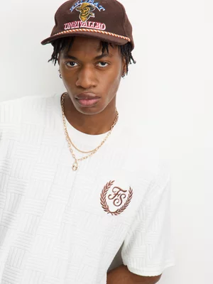 The FIX Men's White Textured Co-Ord T-Shirt 