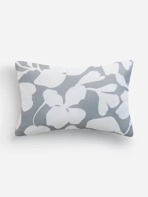 Jet Home Steel Grey Bold Floral Cushion