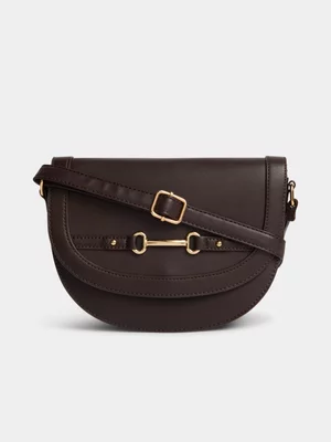 Jet Women’s Chocolate Horsebit Crossbody Bag