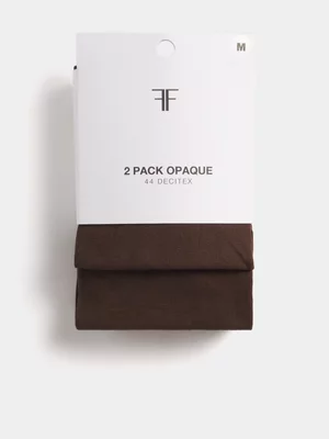 2 Pack Opaque 44 Decitex Stockings