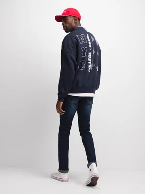 Exact Men's Navy Back Graphic Sweat Top