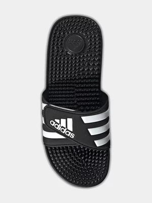 adidas Mens Adissage Black/White Slide