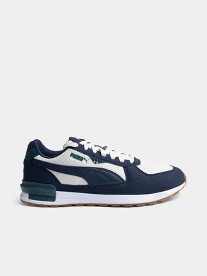  Mens Puma Graviton Grey/Navy Sneaker