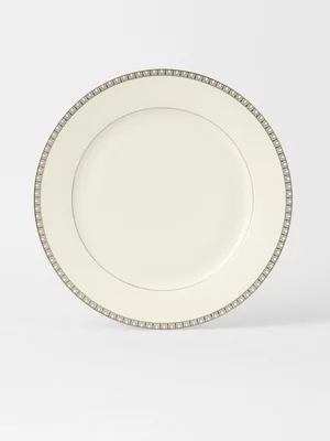 AH Milan Platinum Rim Dinner Plate White