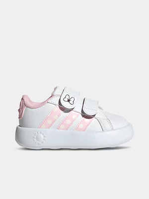 Toddlers adidas Grand Court Mickey & Minnie White/Pink Sneaker