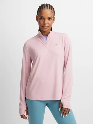 TS Womens Nova 1/4 Zip Blush Pink Top