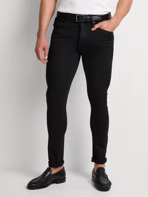 Fabiani Men's Black Stay New Skinny Denim Jeans