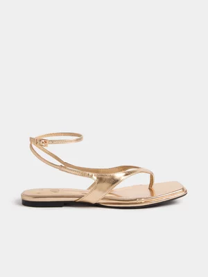 Thong Ankle Tie Sandals