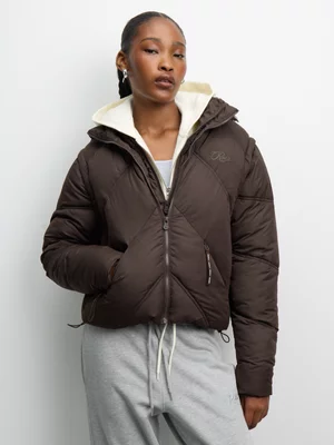 Redbat Classics Women's 2 in 1 Puffer Brown Jacket