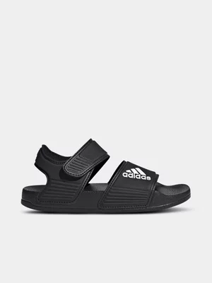 adidas Junior Pre-School Adilette Black Sandals 