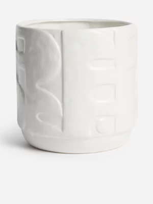 Jet Home White Deo Ceramic Planter
