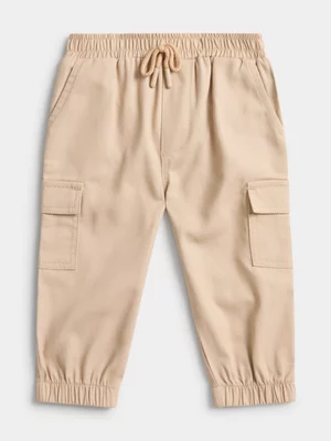 Jet Toddler Boys Stone Twill Cargo Jogger