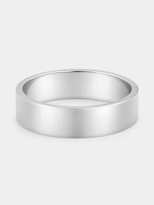 Sterling Silver Flat Wedding Band