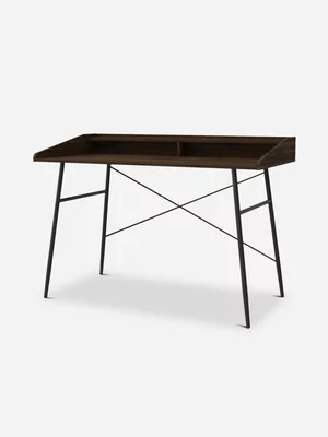 Self Assembly Unfold Sals Desk Walnut