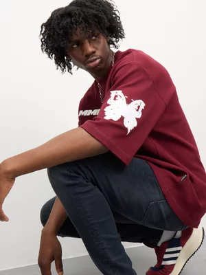 Redbat Men's Burgundy Graphic T-Shirt