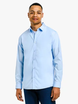 Markham Men's Smart Slim Fit Blue Shirt