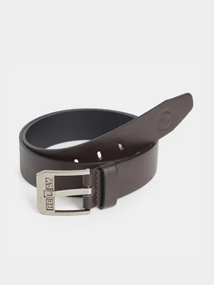 Relay Jeans Men's Branded Prong Brown Belt