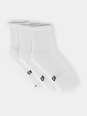 TS Junior Multi-Sport 3-Pack White Socks