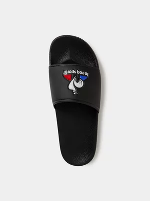 Le Coq Sportif Mens Black Slides