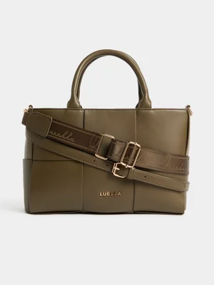 Luella Woven Medium Tote Bag