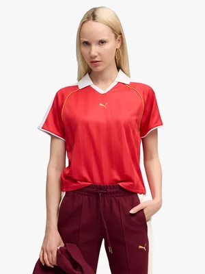 Puma Women's T7 Relaxed Red Football Jersey