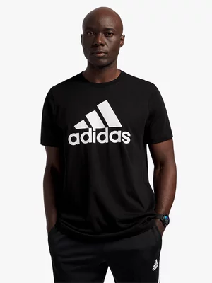 adidas Mens Badge of Sport Logo Black Tee