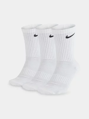 Nike Everyday 3-Pack White Crew Socks