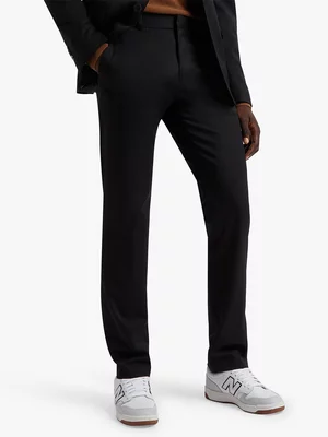 Markham Men's Slim Fit Wool Blend Black Suit Trouser