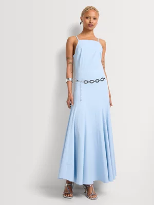 Fit & Flare Panelled Maxi Dress