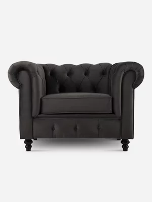 Madison 1 Seater Couch LuxGuard Velvet Anthracite