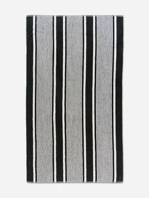 Volpes Black Luxury Stripes Beach Towel