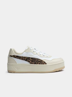 Women's Puma Court Lally Skye Animal Flair White/Cream Sneaker