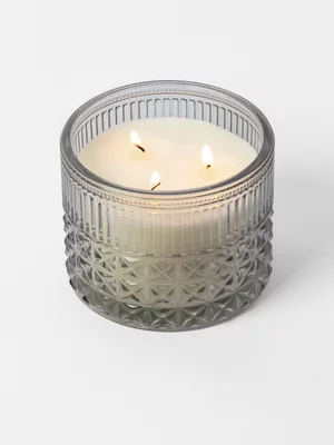 Amber Doux Cut Glass Fragranced 3 Wick Candle