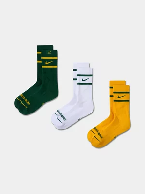 Nike Mens Springboks Everyday 3-Pack Multi Cushioning Socks