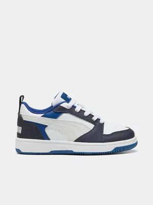 Puma Junior Pre-School Rebound Low Blue/White Sneakers