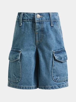 Jet Younger Boys Light Wash Pocket Shorts