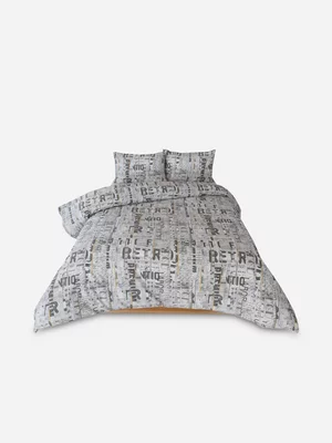 Volpes Brady Grey Duvet Cover Set